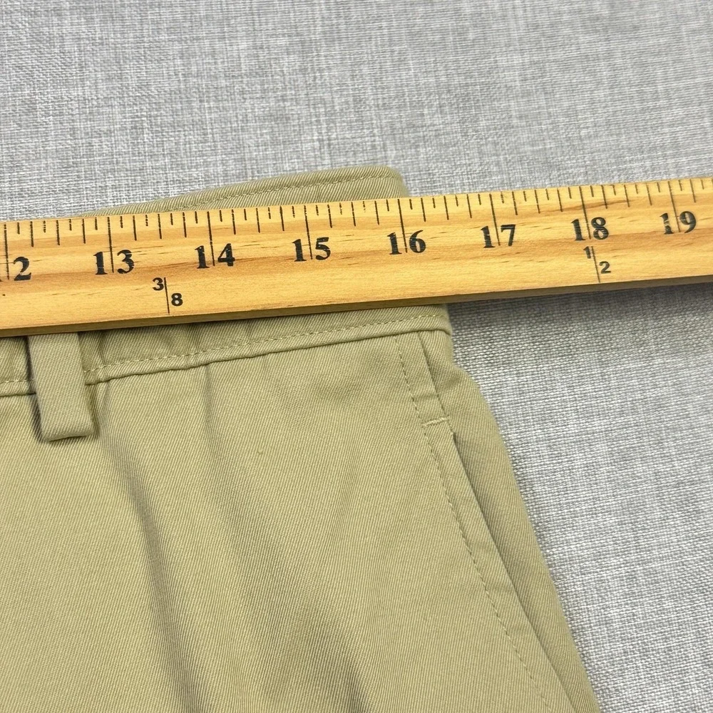 Burberry Uniform Chino Pants Mens 48x28 Beige Wide-Leg Canvas Pockets Flat Front